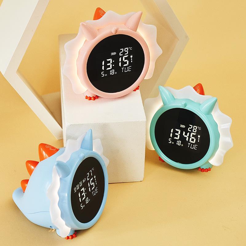 New LED clock Dinosaur electronic clock small alarm clock student gift clock bedside electronic alarm clock luminous alarm clock