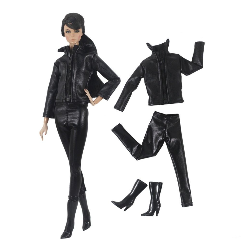 

Модное плюшевое пальто, брюки, повседневная одежда, зимняя одежда, платья, новая одежда для кукол 1/6, кукла 29~32 см 3