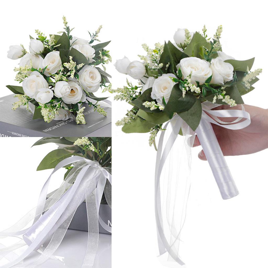Bride Holding Flowers, Western Style Forest Style Roses, Wedding Supplies, Photography Props In The Studio
