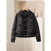 Women's 2025 Lightweight Short Down Jacket - Winter Fashion Polo Collar, Single-Breasted Design.