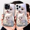 Süßes Haustier Süßer Welpe Hund Lila Für Iphone 16 Plus 15 14 13 12 Mini 11 Pro Max X XS XR 7 8 Plus 2022 Gehärtetes Glas Handyhülle
