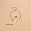 Personalized, Summer Seaside Geometric Double-layer Disc Metal Anklet Adjustable