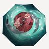 1pc Cats Whirlpool Auto Open/close, All-Season Portable Folding Umbrella for Women & Men, Travel, Everyday, Formal Events - Compact Luxury Parasol, Ou