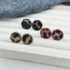 2026 Fashion Leopard Print Round Stud Earrings for Women Girl Exquisite Compact Small Earrings Daily Commute Jewelry Accessories