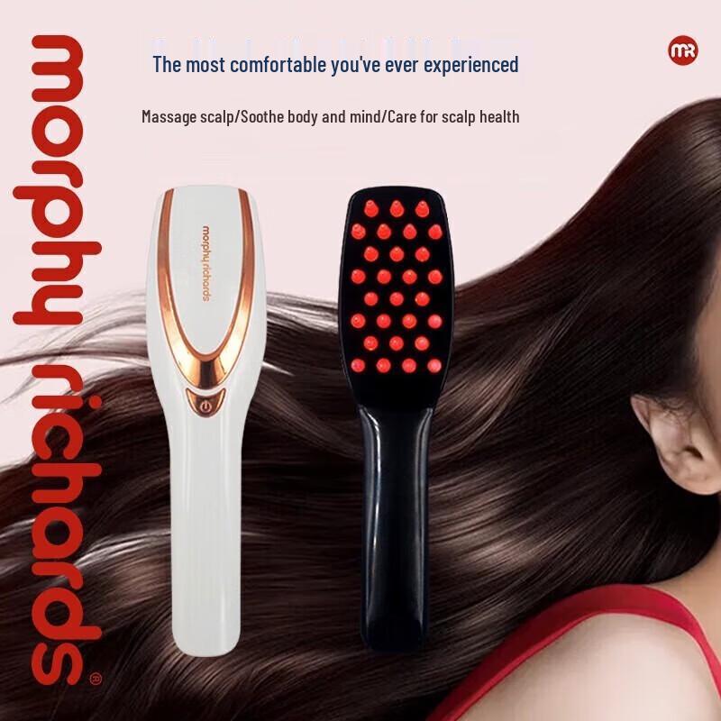 Morphyrichards Electric Scalp Massager Comb with Red/Blue Light