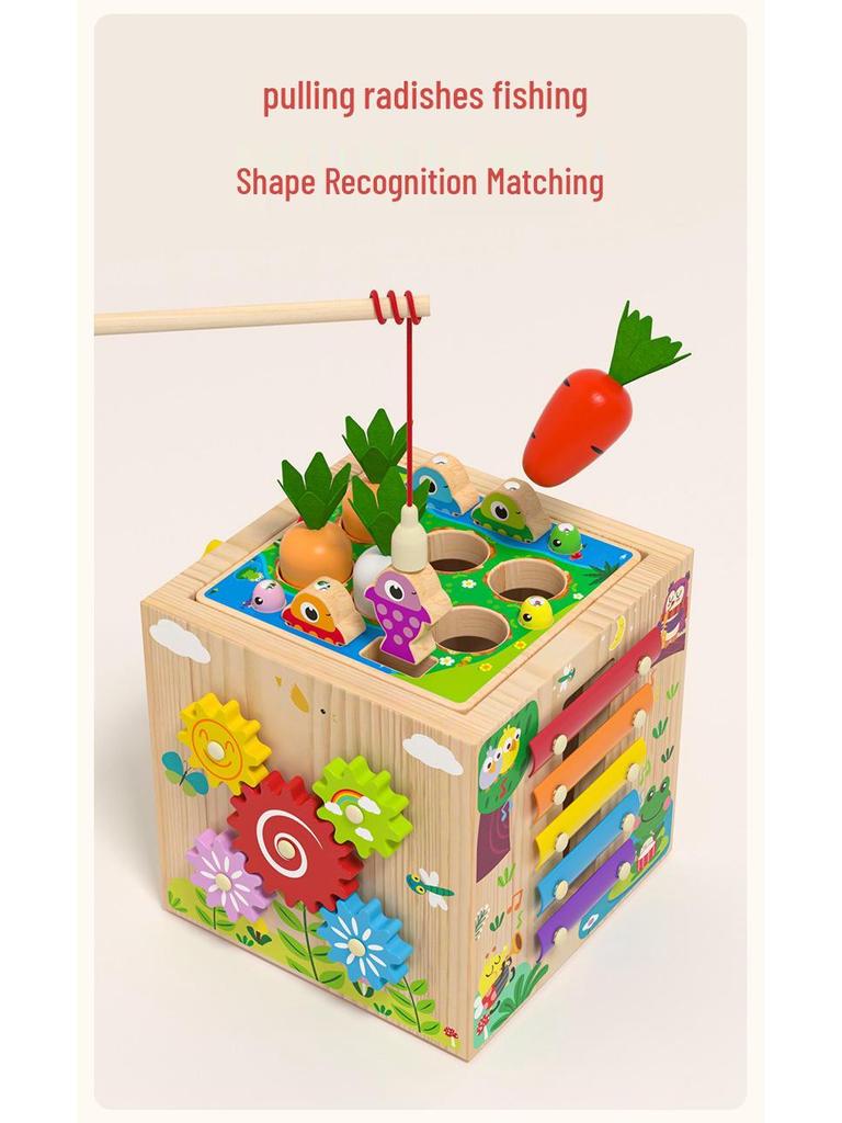 8-in-1 Wooden Multifunctional Fishing Maze & Piano Puzzle Box