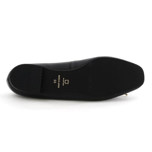 HIMIKO ballet flats, genuine leather, simple cushioned design, ballet pumps, 651307, black, size 230