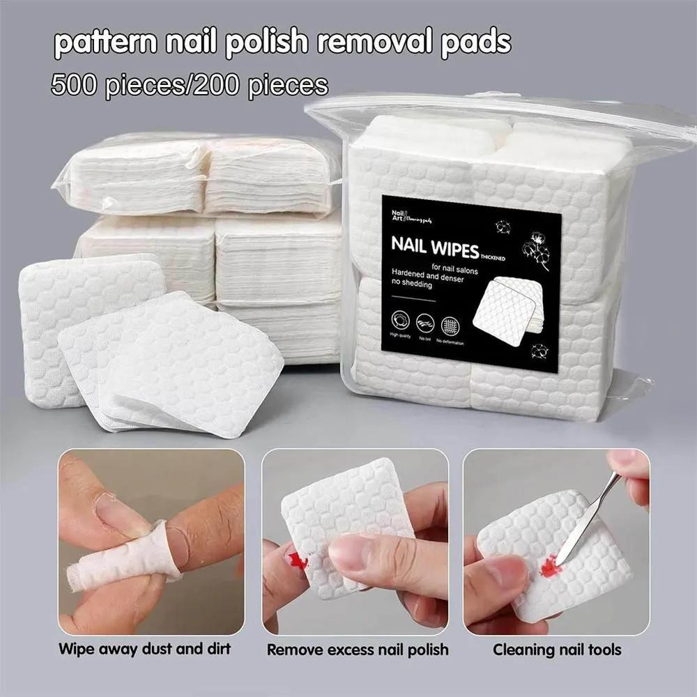 500pcs lint free nail art cotton pads soft cotton high absorbency
