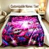 Neon-Thema Individuelle Decke Personalisierter Name & Text Maßgeschneiderte Weiche Warme Überwurfdecke Heimdekoration