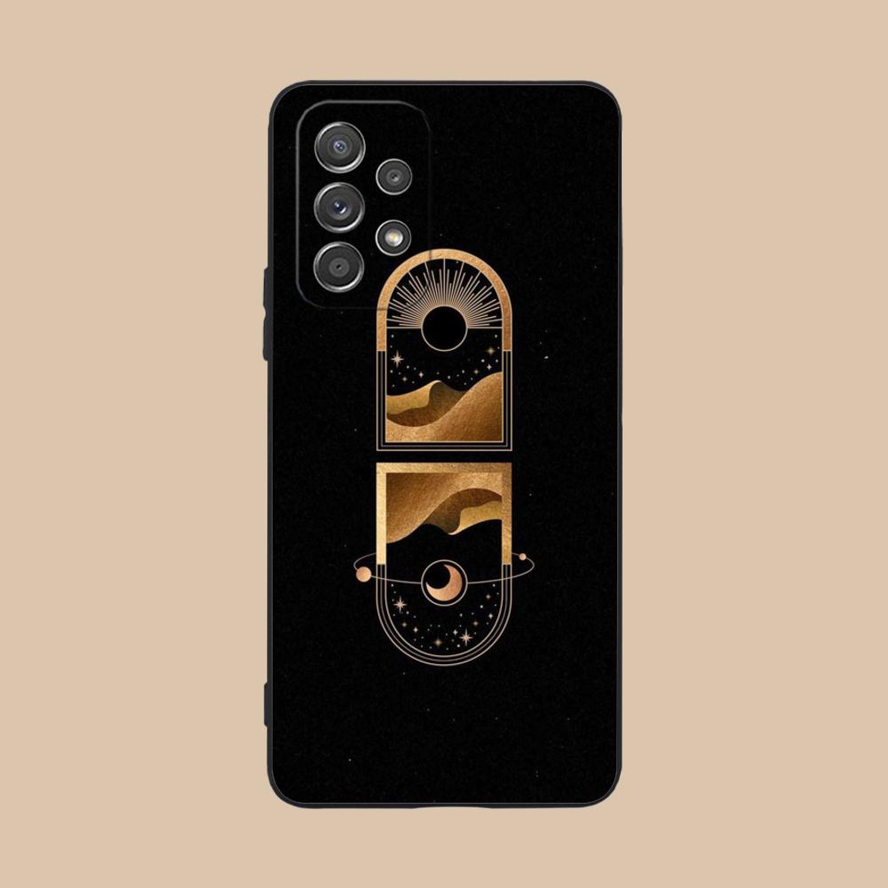 Sun Moon Mobile Cell Phone Case for Samsung Galaxy M55 54 42 35 34 33 32 23 22 15 14 13 12 F55 5G Colorful Cover Luxury Cover