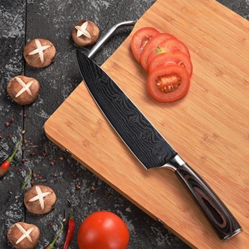 Cuțit de bucătar din oțel inoxidabil 8 inchi din oțel Damasc Cuțit de bucătar japonez Instrument de gătit