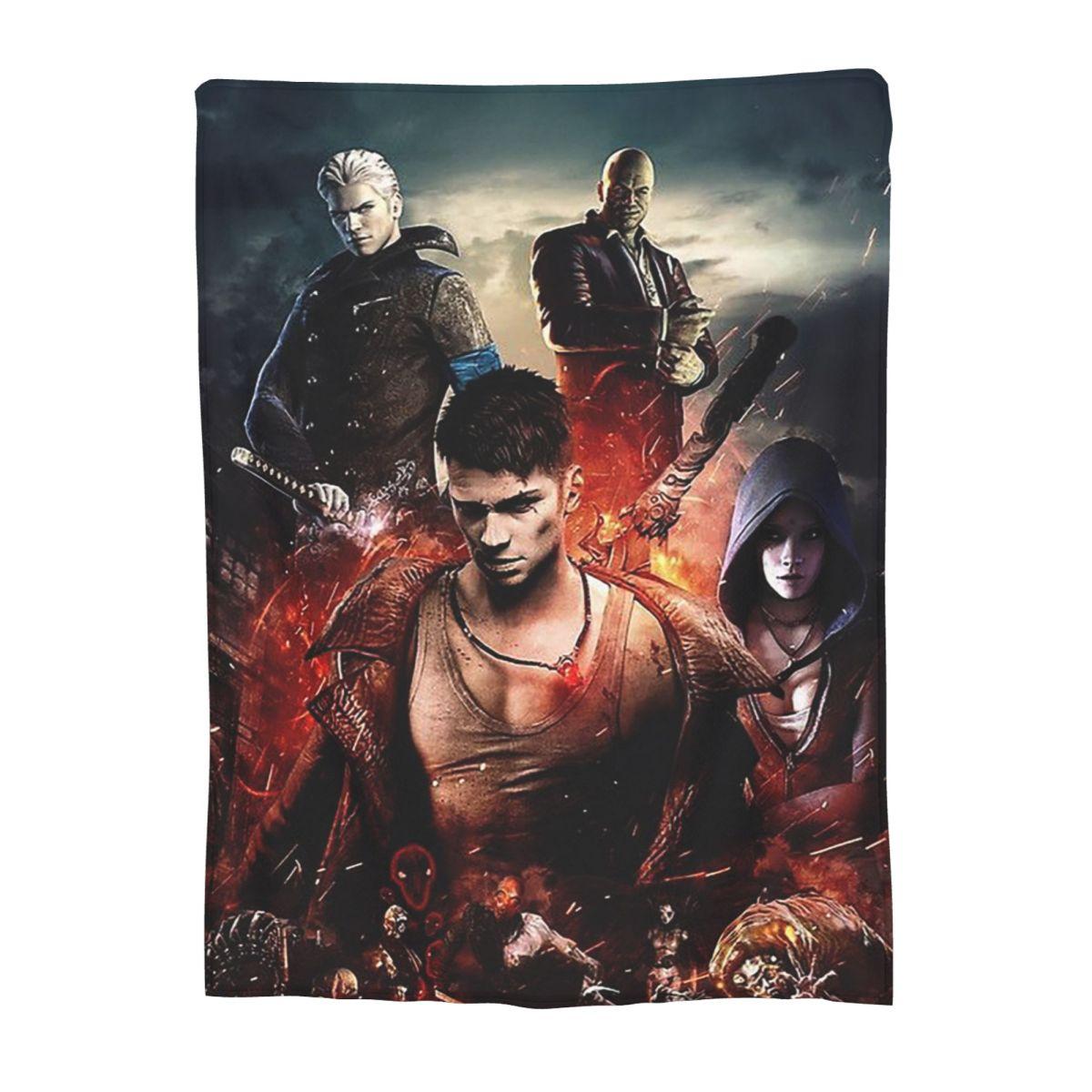

D-Devil May Cry DMC Game Gamer Blankets Soft Warm Flannel Throw Blanket Cover for Bed Living room Picnic Travel Home Couch 80x120cm