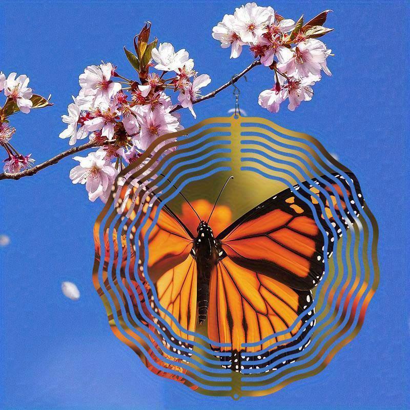 10 Inch Hanging Wind Spinner with 360 Degree Hook for Balcony Garden Decor Spring Summer Outdoor Decoration