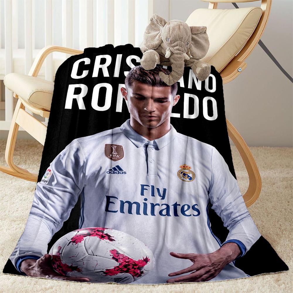 Cr7 Football Legend Blanket Soft Warm Cozy Perfect for Sofa Seaside Office for All Occasions Digital Print Suitable for Gifting Relatives and Friends