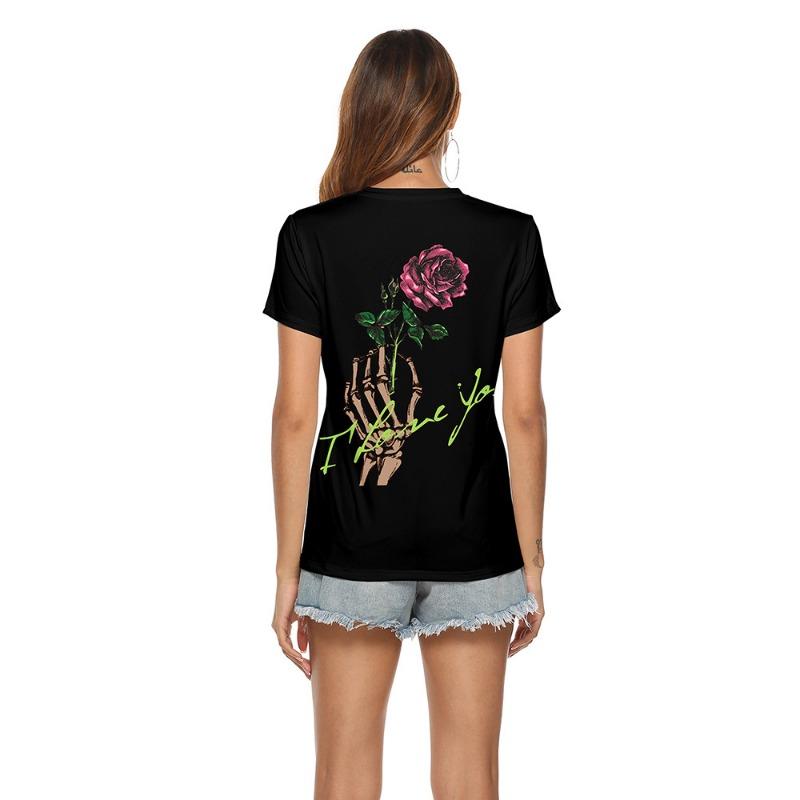 Summer Fashion Women's Halloween Skull Bixin Digital Printing Casual Women's Shirt