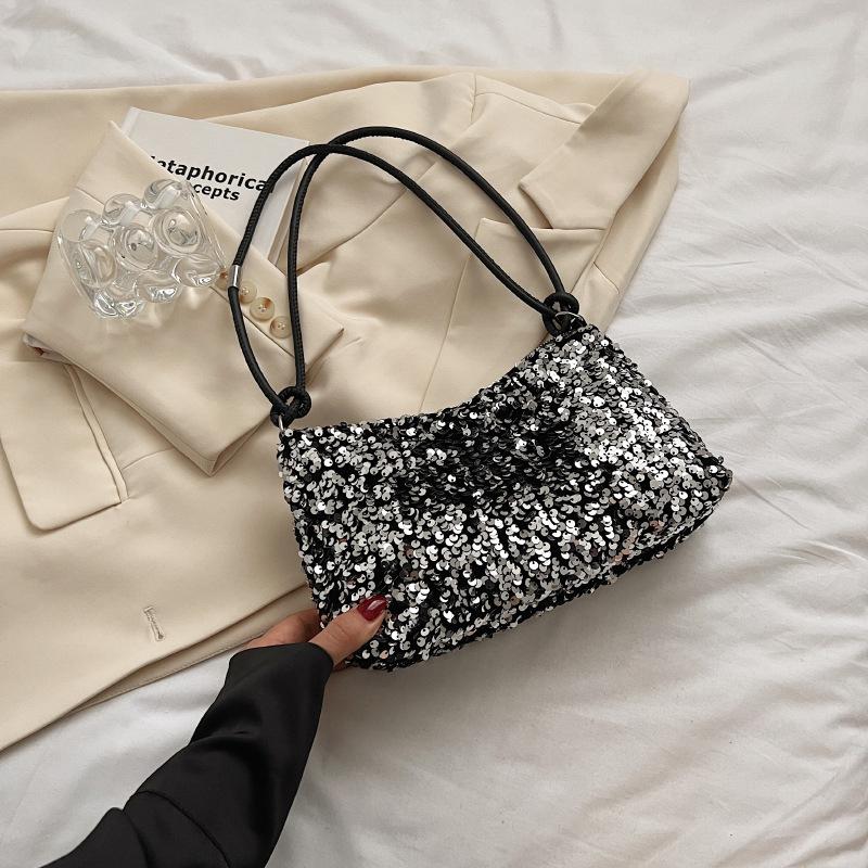 Shiny Sequins Handbags Women Underarm Shoulder Bag Fashion Lady Luxury Purses Clutch Shoulder Bag