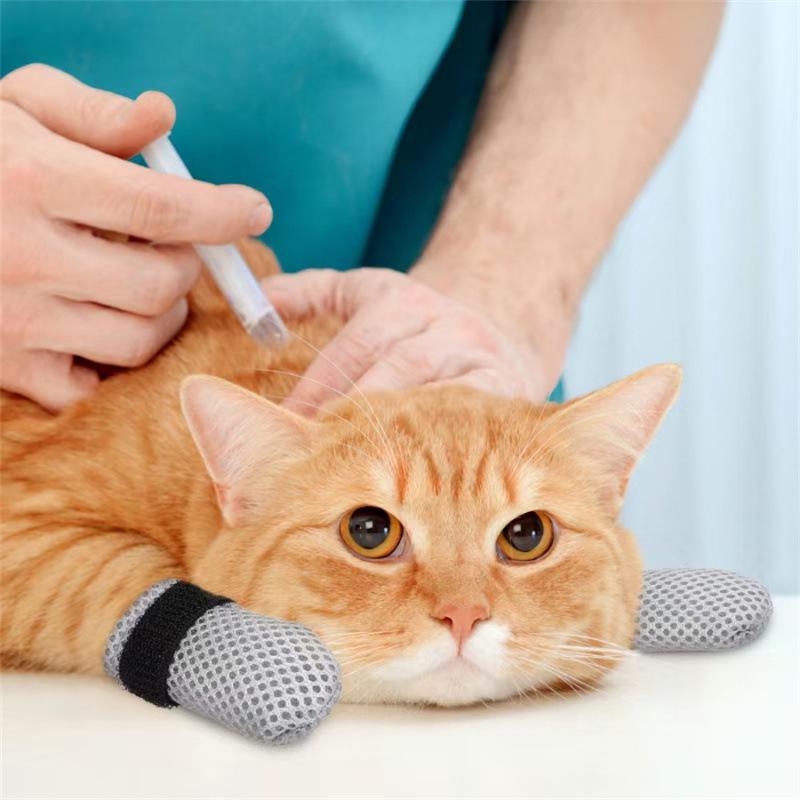 Waterproof, Wear-Resistant Paw and Shoe Covers for Bathing, Medicating, and Protecting Small Cats and Dogs from Scratches.