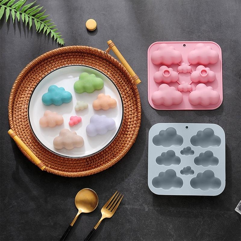 3D Clouds Shaped Silicone Flexible Food Grade Mould Clay Resin Ceramics Candy Fondant Candy Chocolate Soap Mould