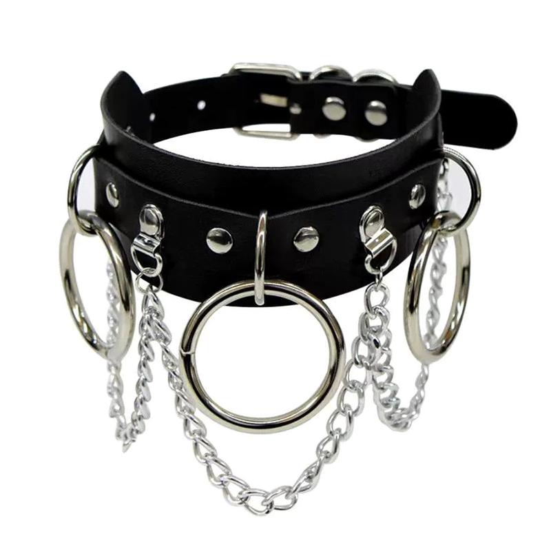 1 Stück Süß Kühl Cosplay Nieten Stern Punk Rock Gothic Damen Halsband Pu Leder Dorn Hip Hop Bondage Choker Schmuck