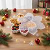 F26C Christmas Serving Tray & Festive Christmas Biscuit Storage with Lid Holiday Snowflake Tree Character Container for Snacks