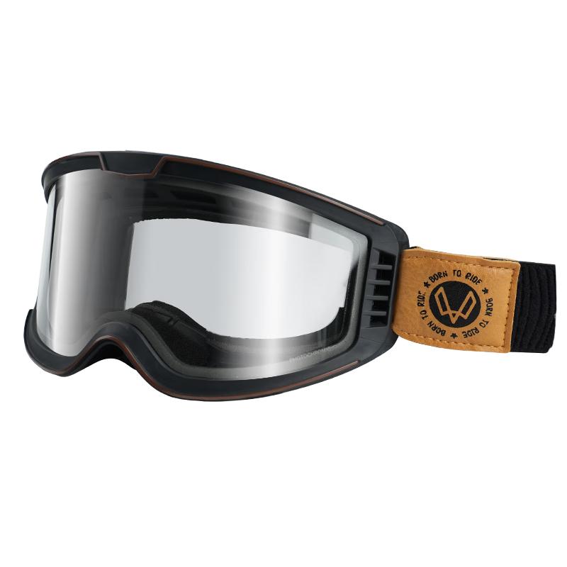 

VOZAPOW Retro Photochromic Polarized Anti-fog Motorcycle Goggles