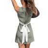 Sleeveless Vertical Stripe Dress Casual Round Neck Mini Dress for Women Lightweight Comfortable Fit