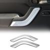 2X Inner Door Handle Cover Trim Strip for 2-Door Jeep Wrangler JK 2011-17 Chrome