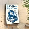 Retro Vinyl Record Print Mid Century Music Minimal Pastel DIY Sticky Poster Fancy Wall Sticker for Living Room Bar Decoration