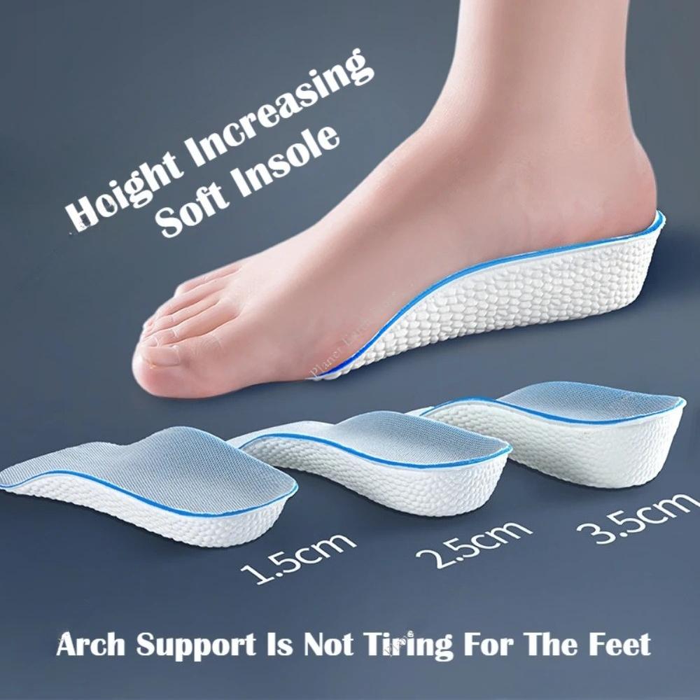 Height Increase Insoles Men Women Shoes Flat Feet Arch Support Orthopedic Insoles Sneakers Heel Lift Curve Fitting Shoe Pads