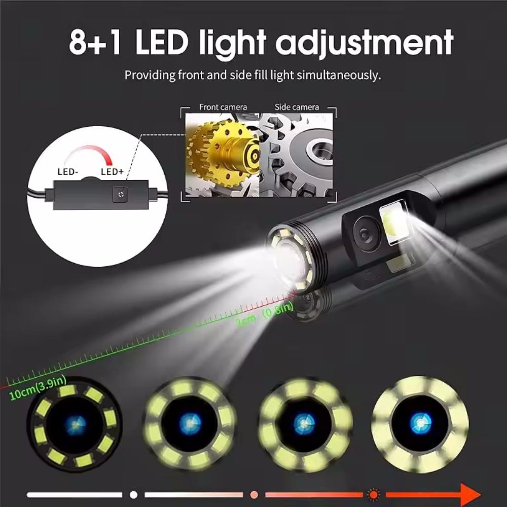 8mm 1080P Endoscope Automotive Boroscope Inspection Device Camera For Apple Iphone IOS Smart Phone Android Type C Cars Mobile