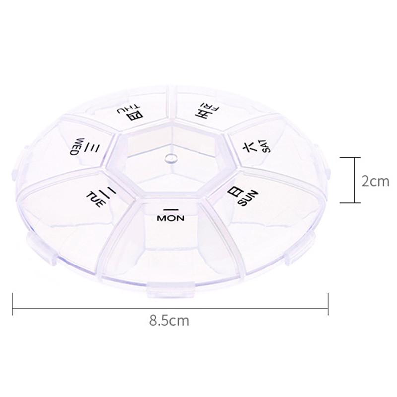 7 Day Mini Weekly Compartment Pill Case Diversion Safe Storage Medicine Stash Box Travel Sort Tablet