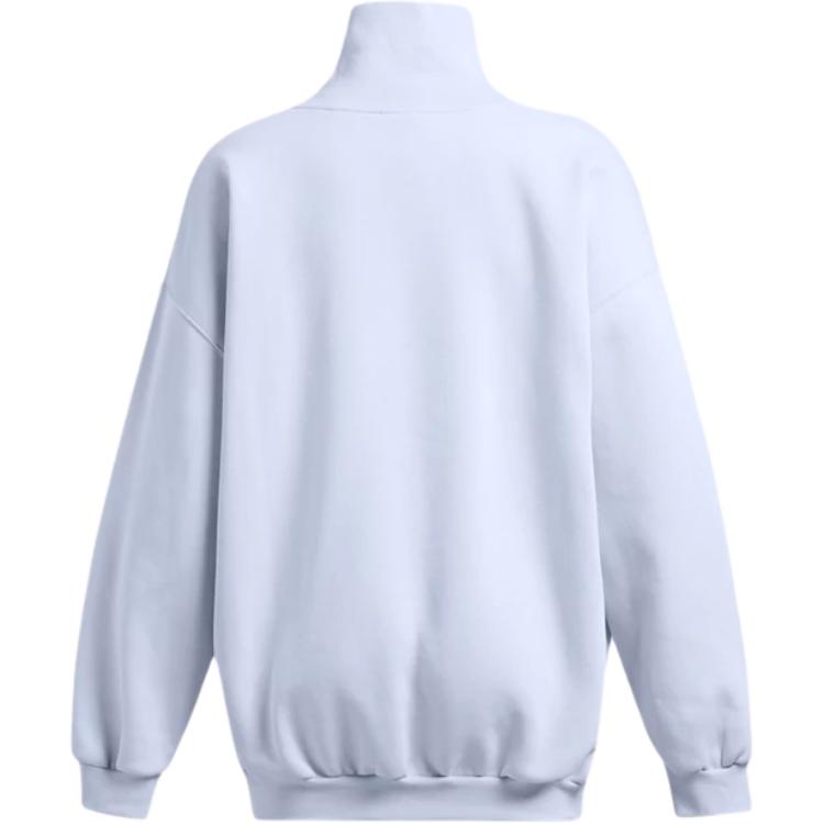 Under Armour Icon Loose Simple Comfortable Warm Fleece Pullover Sweatshirt Women Sweatshirt Rain-Cloud-Blue 1386500-464
