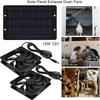 Cool Solar Powered Fan V W Waterproof Dual Exhaust Fan Note Outdoor Environments
