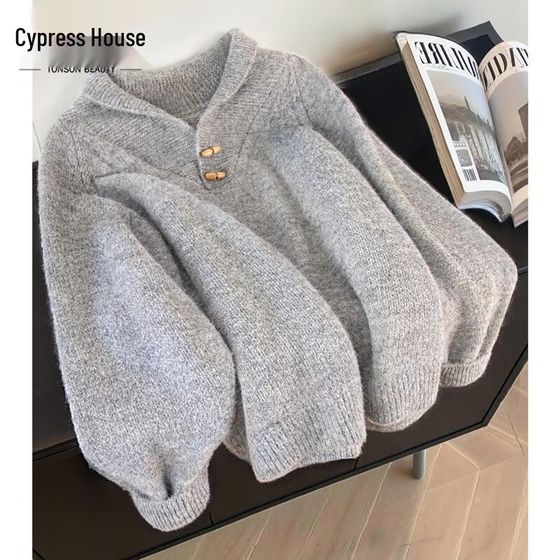 

Women s Relaxed Fit Wool Blend Knitted Sweater One Size