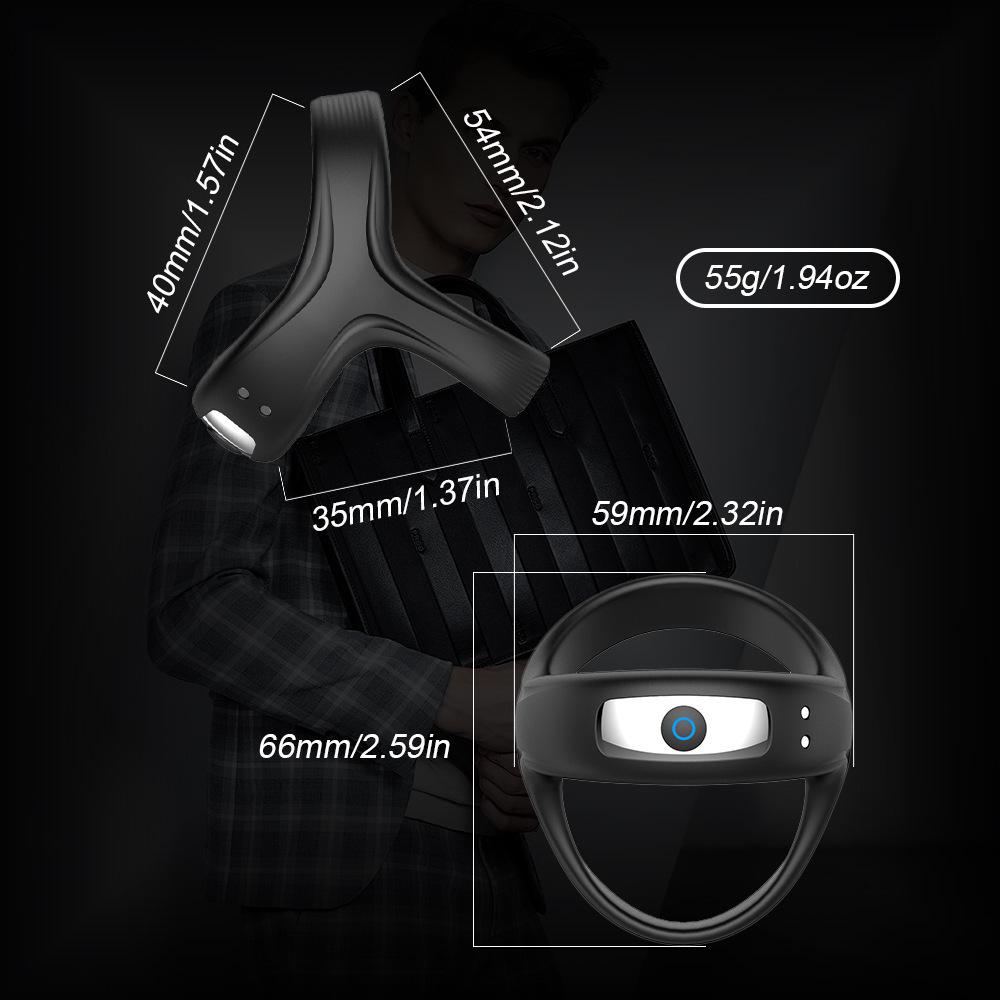 USB Rechargeable Vibrating Male Masturbator Ring