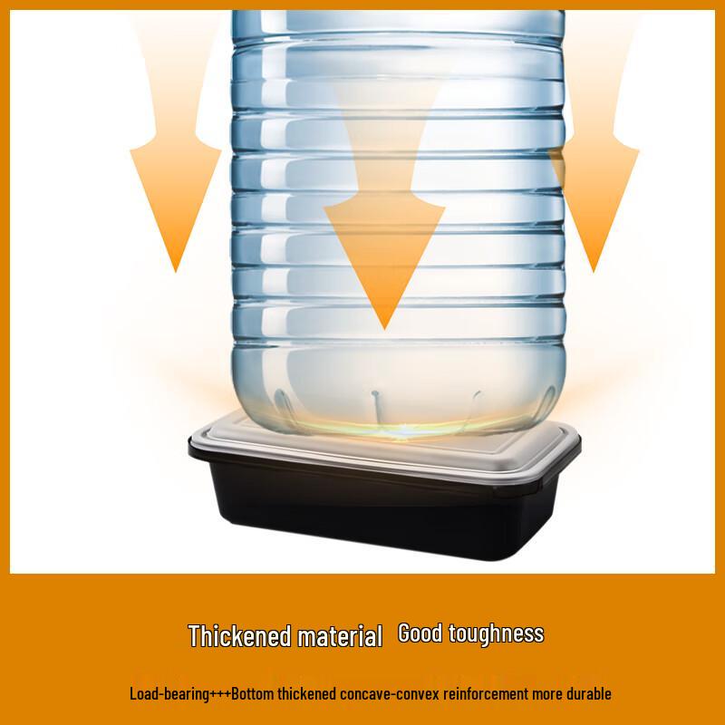 Disposable Rectangular Food Container with Lock Lid