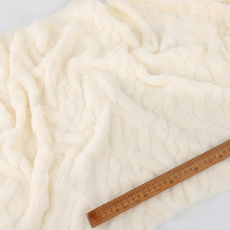 Verdickter Jacquard-Flanellstoff Weich Warm Beidseitiger Lammveloursstoff Für DIY Nähen Pyjamas Decken Kissen Textilien