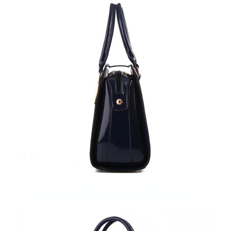 Fashion Bright Leather Women'S Handbag Large-Capacity Crocodile Pattern One-Shoulder Messenger Bag High-End Luxury Women'S Bags