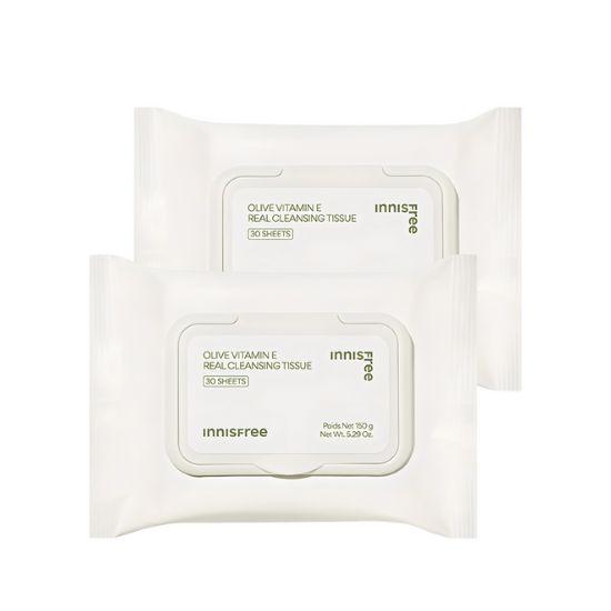 

Innisfree Olive Real Cleansing Wipes Gentle Makeup Remover & Hydrating 30 Sheets x 2pcs