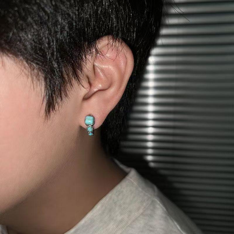 New Handmade Fashionable Retro Ear Stud Earrings - Square-shaped Ear Accessories - Unique Ear Pendants