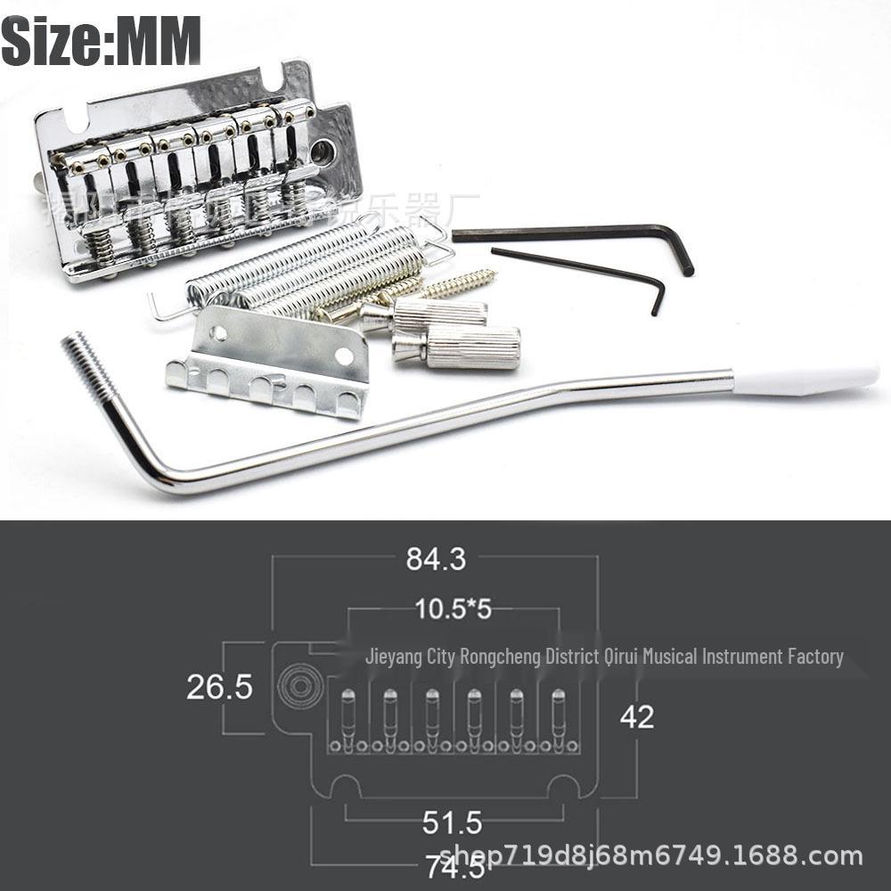 Silver/Black Vintage Electric Guitar Double Locking Tremolo Bridge System