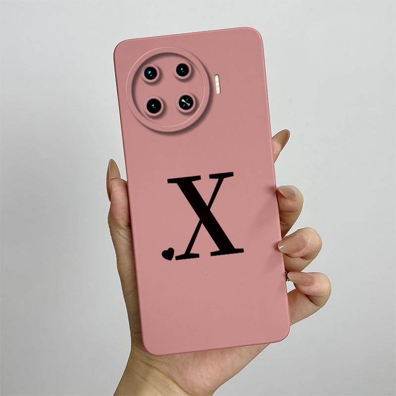 For Tecno Spark 20 Pro+ Case Tecno Spark 20 Pro Plus Phone Case KJ7 Cute Letters Camera Protection Square Liquid Silicone Cover
