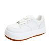 Popular platform white shoes women's versatile niche board shoes 2025 new autumn and summer muffin heightening casual sports shoes