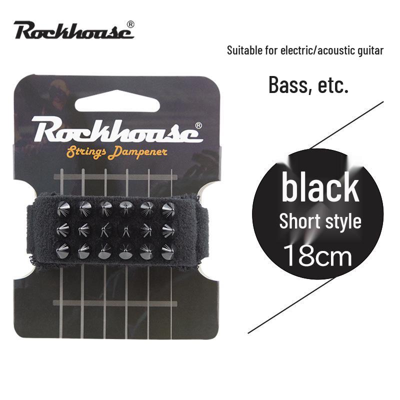 ROCKHOUSE Professionelles Saiten-Dämpfungsband & Clip für E-Gitarren, Akustikgitarren und Bassgitarren