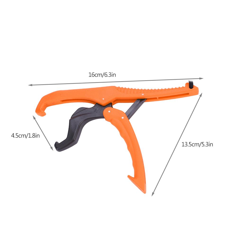Fischgreifer Werkzeug ABS Griff Tackle Halter Fischklemme mit verstellbarem Seil (Orange, S)