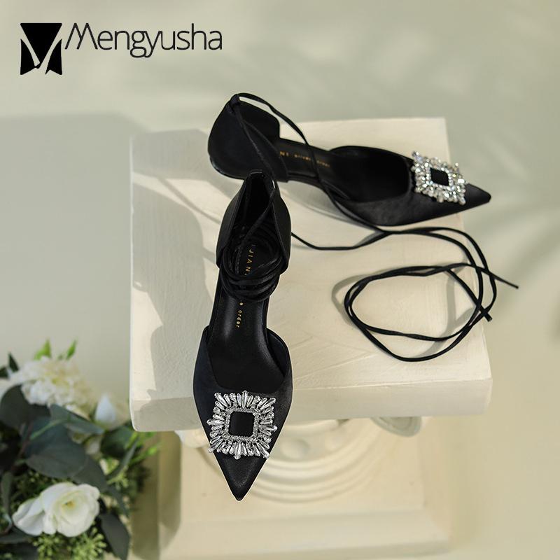 Fashion Brand Rhinestone Buckle Sandals Women Roman Cross-Tied Gladiator Shoes D'orsay High Heels Ladies Stilleto Party Evening Shoes