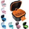 Tasse de Trempage pour Prothèses Dentaires à Double Couche Anti-Fuite Contenant Portable pour Prothèses Hygiène Buccale