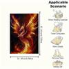 "Phoenix Rising: Fiery Fantasy Art Print - Mythical Bird Decor"Blanket Flannel Throw Blanket for Sofa, Bed, Travel, Camping, Office, Couch,