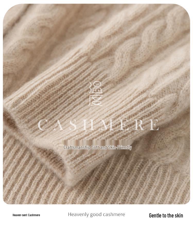 Women's Plus Size Cashmere Stand Collar Thick Knit Cardigan Sweater, Long Sleeve Loose Fit.