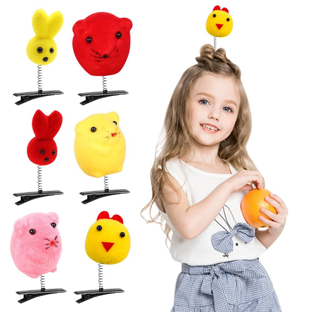 

Маленькая желтая утка, весенняя заколка для волос, мультяшный головной убор, детский аксессуар для волос